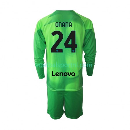 Inter Milan Andre Onana 24 Doelman Kind Third Tenue 2022-23 L/S